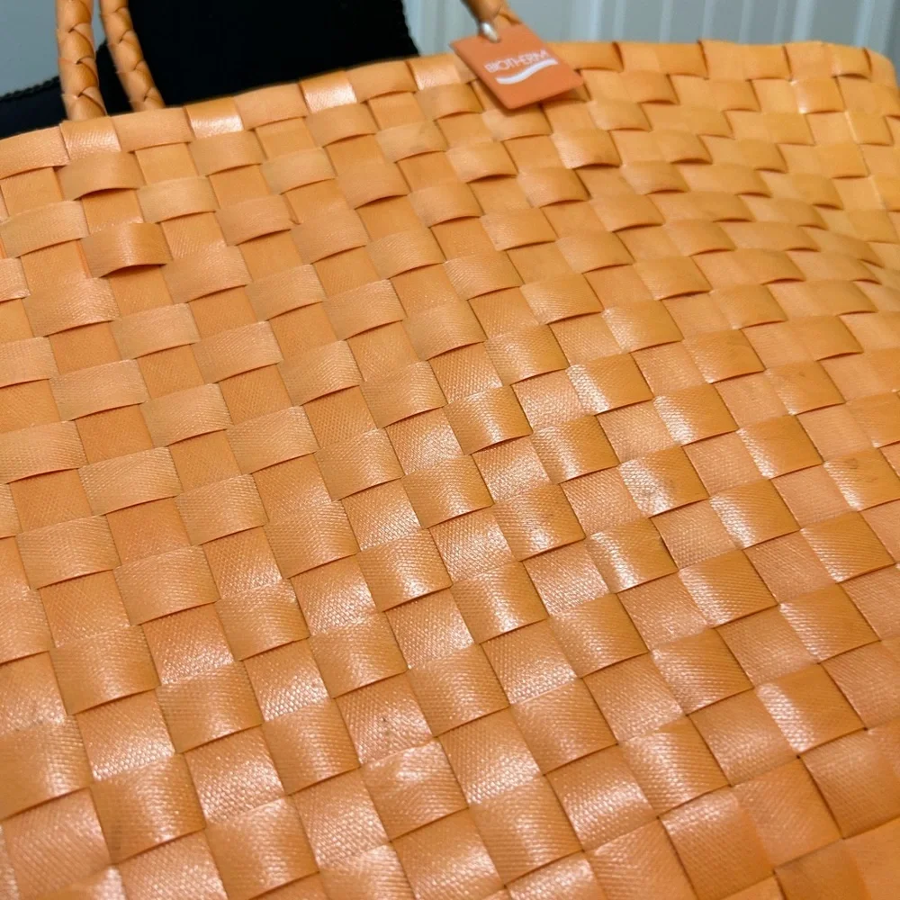 Source Unknown Vibrant Orange Woven Tote - Picture 2 of 5